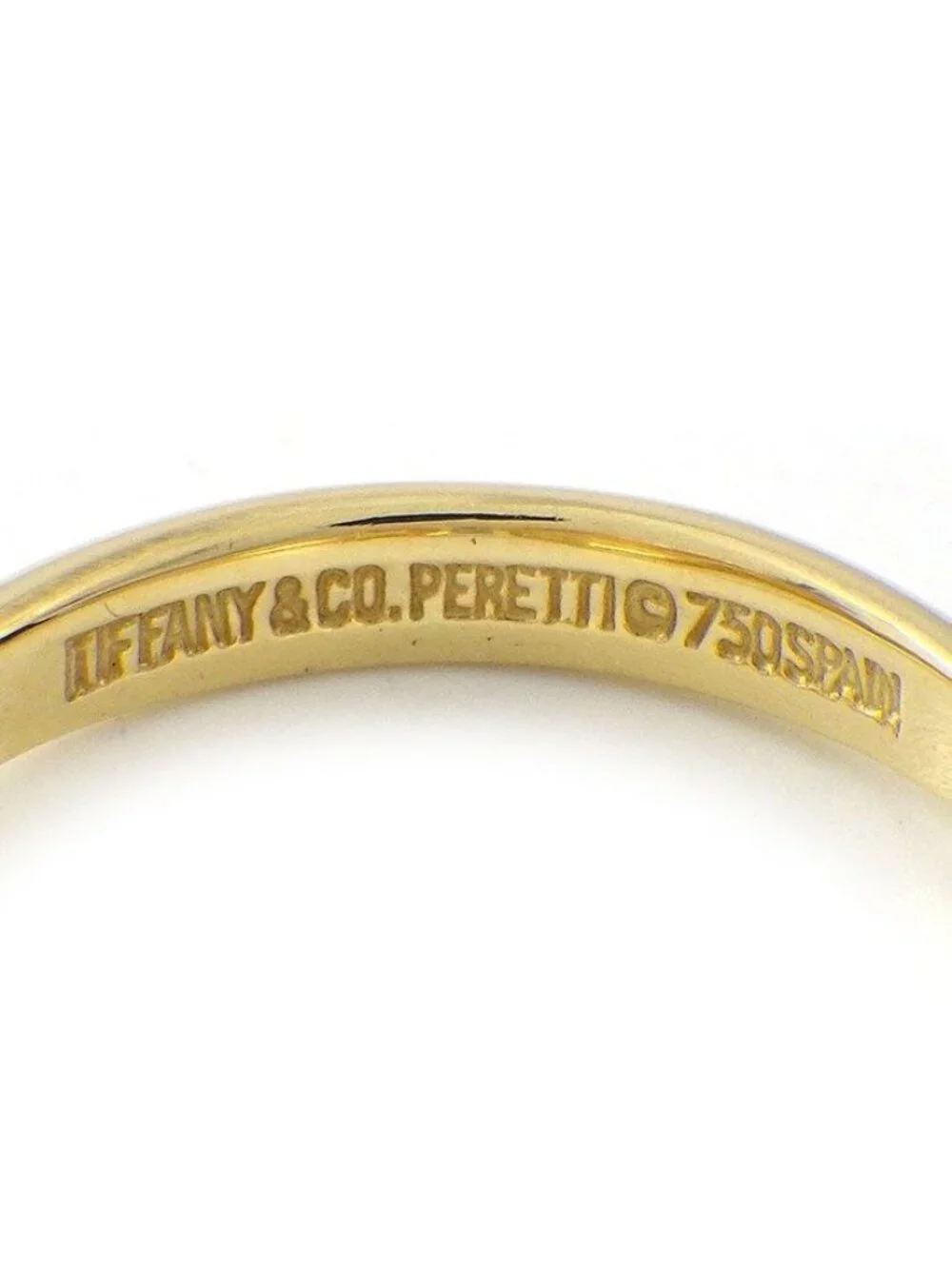 Tiffany & Co Ring Double Teardrop Point Diamond 18k Yellow Gold